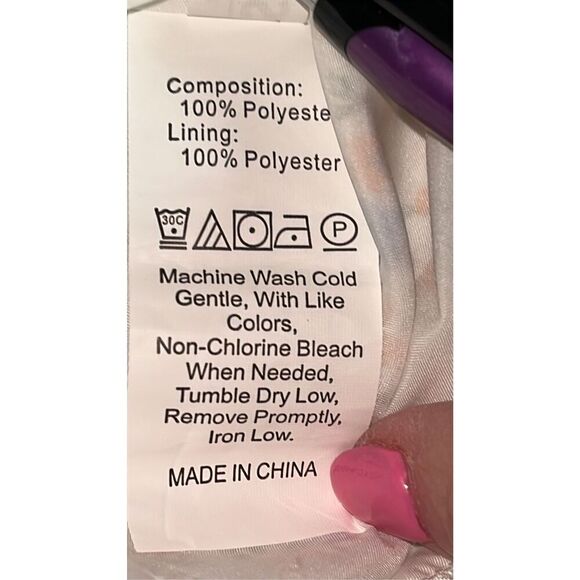 Aveloria Women’s S White Floral Cap Sleeve U-Neck Lined Dress - Picture 9 of 11